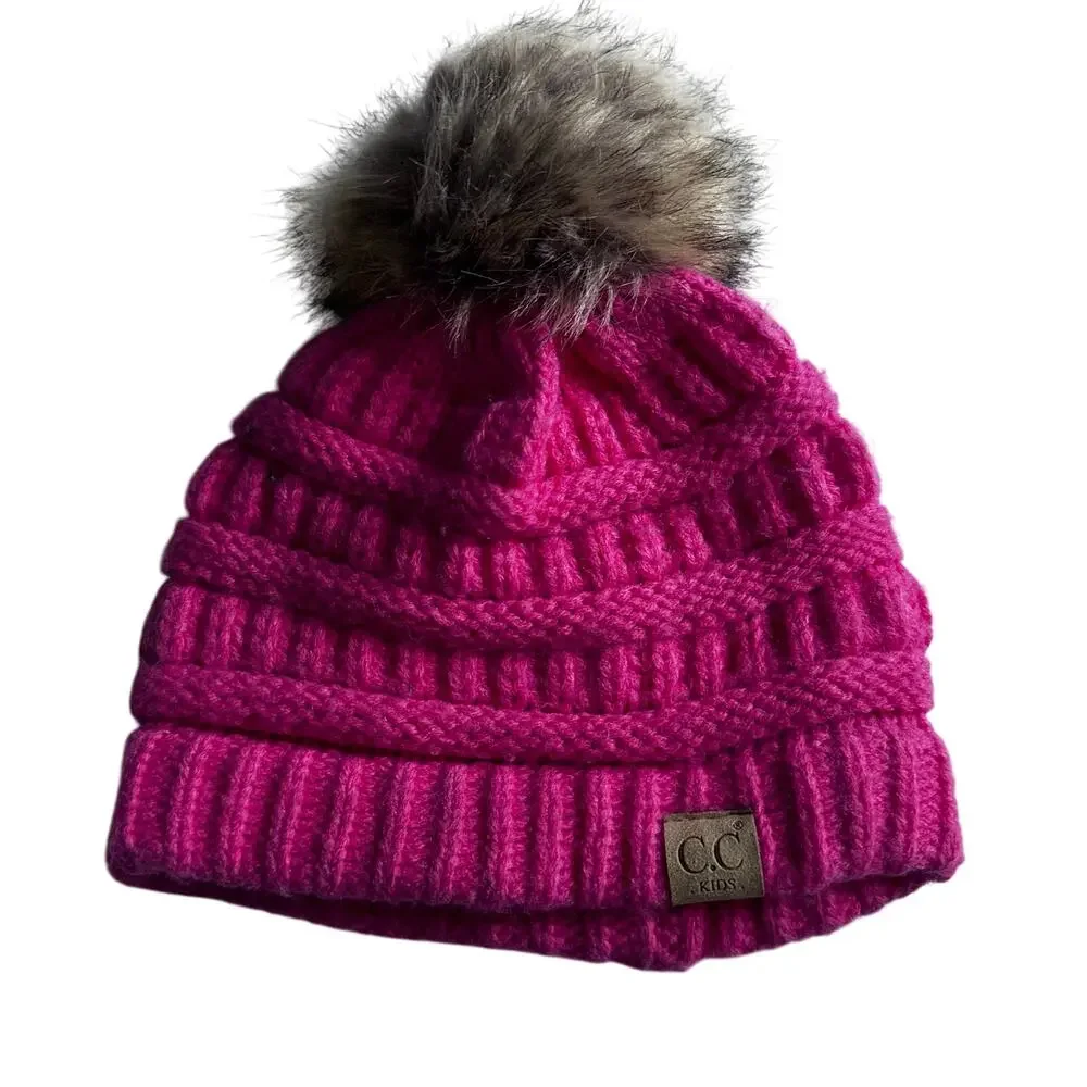 C.C. knit pom beanie kids